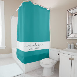 Cortina De Ducha Moda Recién Contratado Sr. Sra. Tropical Green Mon