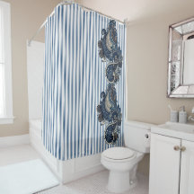 Moda retro del patrón de franja azul oscuro paisle