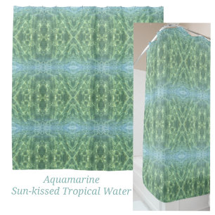 Cortina De Ducha Moda Tropical Acuamarina Water Boho