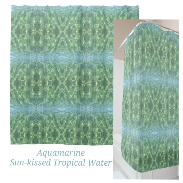 Cortina De Ducha Moda Tropical Acuamarina Water Boho (Subido por el creador)
