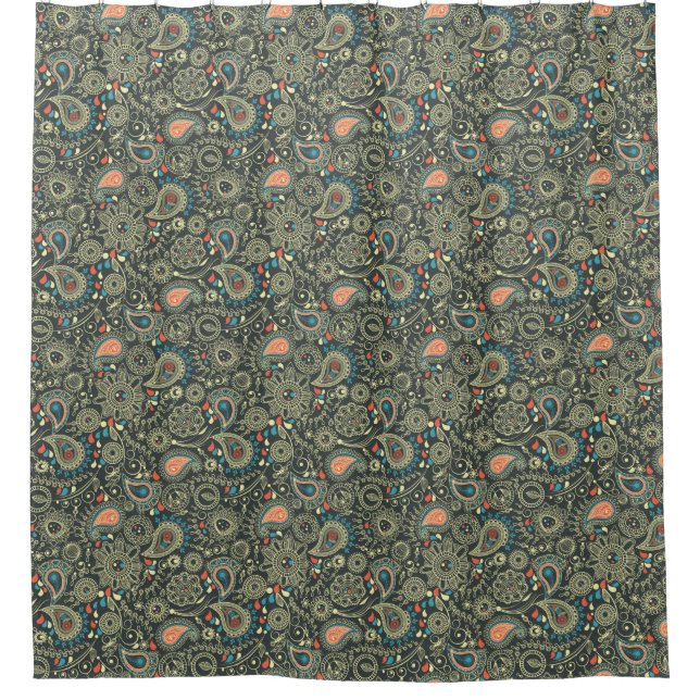Cortina De Ducha Modelo 3 de Paisley (Anverso)