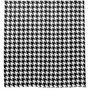 Cortina De Ducha Modelo blanco y negro de Houndstooth