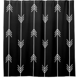 Cortina De Ducha Modelo blanco y negro intrépido de la flecha