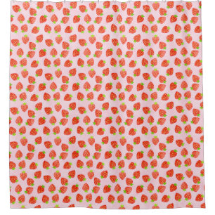 Cortina De Ducha Modelo bonito rosado del verano de la fruta de la