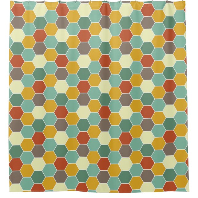 Cortina De Ducha Modelo brillante e intrépido del panal (Anverso)