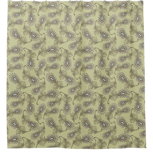 Cortina De Ducha Modelo de la pluma (Anverso)