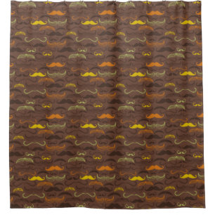 Cortina De Ducha Modelo del bigote, estilo retro 5