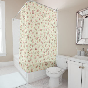 Cortina De Ducha Modelo floral elegante del capullo de rosa