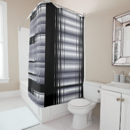 Cortina De Ducha Modelo negro y azul