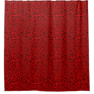Cortina De Ducha Modelo rosado de la textura del leopardo