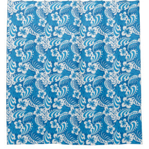 Cortina De Ducha Modelo tropical del hibisco