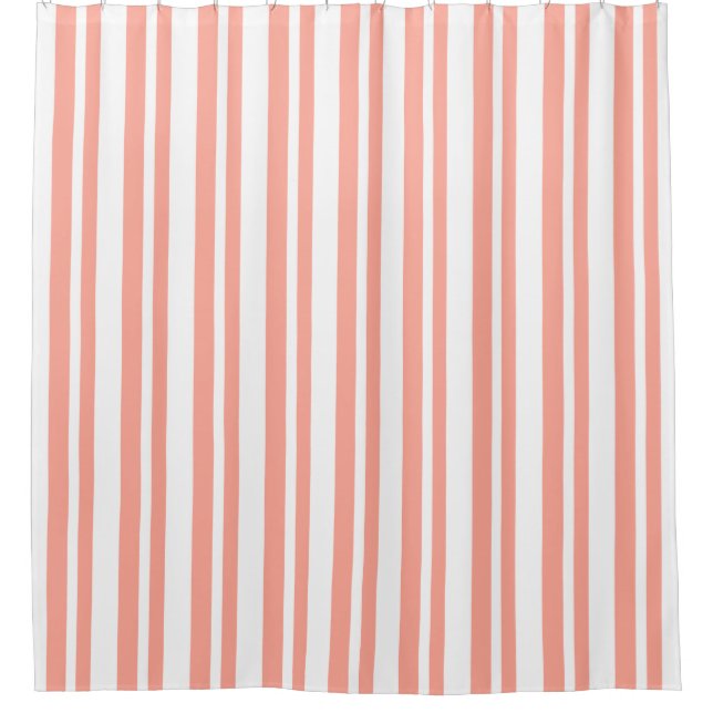 Cortina De Ducha Modern-Classic-Peach-Stripe's-Designer-Bath-Decor (Anverso)