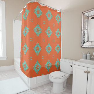 Cortina De Ducha Modern Floral Aquatic Bold Pattern Shower Curtain