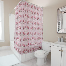 Cortina De Ducha Modern Pink Flowers Shower Curtain