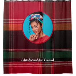 Cortina De Ducha Moderna y elegante foto de Madrás Plaid Personaliz