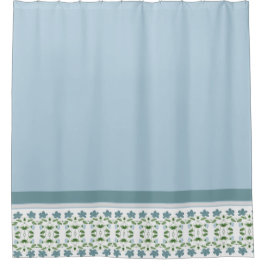 Cortina De Ducha Moderno con acento azul y gris