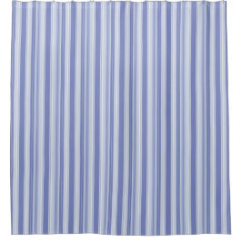 Cortina De Ducha Moderno Denim Blue Striped