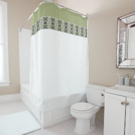 Cortina De Ducha Moderno patrón verde oliva