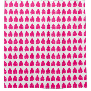 Cortina De Ducha Modos rosados asiáticos Buda Boys