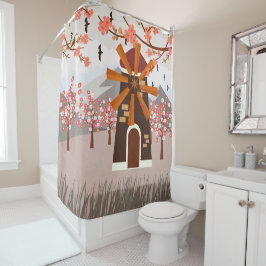 Cortina De Ducha Molino de viento