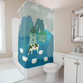 Cortina De Ducha Molino de viento