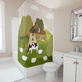 Cortina De Ducha Molino de viento