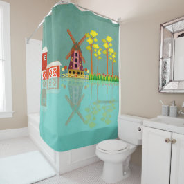 Cortina De Ducha Molino de viento