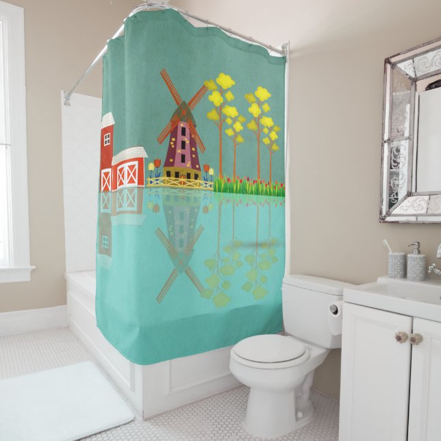 Cortina De Ducha Molino de viento (In situ)