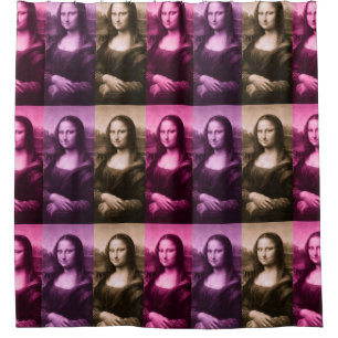 Cortina De Ducha Mona Lisa Purple Pink Chocolate