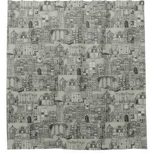 Cortina De Ducha mono toile dystopian