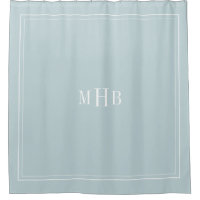 Monograma clásico en color Personalizado azul gris