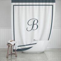 Monograma de letra script con borde de pizarra osc