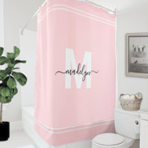 Monograma de nombre elegante personalizado rosa so