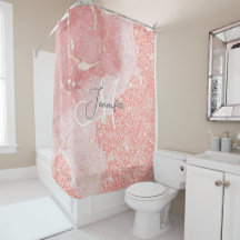 Monograma del Purpurina rosado Girly Agate