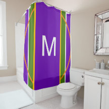 Monograma Geométrico Brillante Purpura Amarillo 