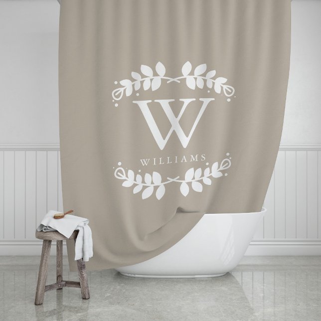 Cortina De Ducha Monograma Linen Beige (Subido por el creador)