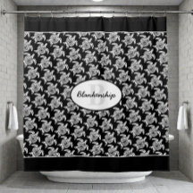 Monograma Patrón de tortuga tribal blanca sobre ne