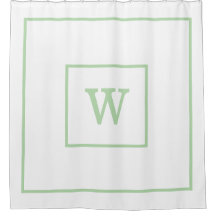 Monograma personalizado blanco y verde único