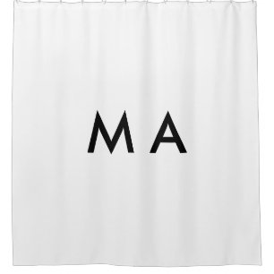Cortina De Ducha Monograma simple añade tu letra nombre hombre mini