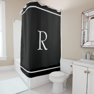 Cortina De Ducha Monogramas Iniciales Guay con clase de Personaliza