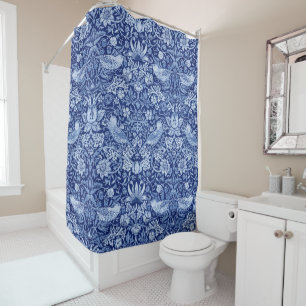 Cortina De Ducha Monotona azul de fresa, William Morris