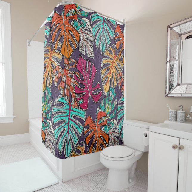 Cortina De Ducha monstera deliciosa plum (In situ)