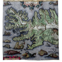 Monstruos marinos de Islandia 1585 Mapa