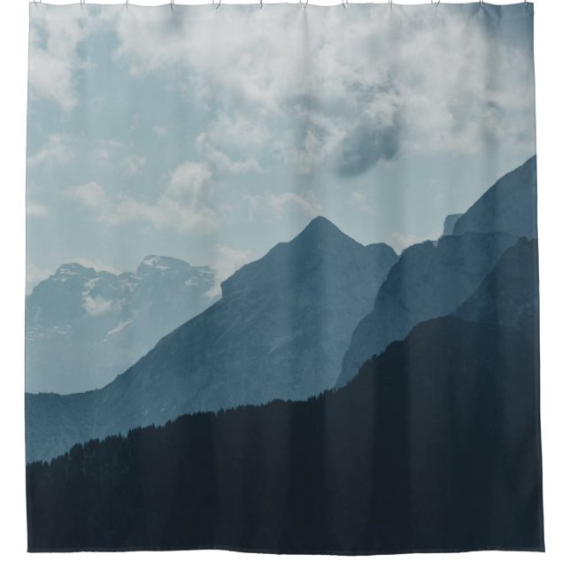 CORTINA DE DUCHA MONTAÑAS BAJO CIELO BLANCO (Anverso)