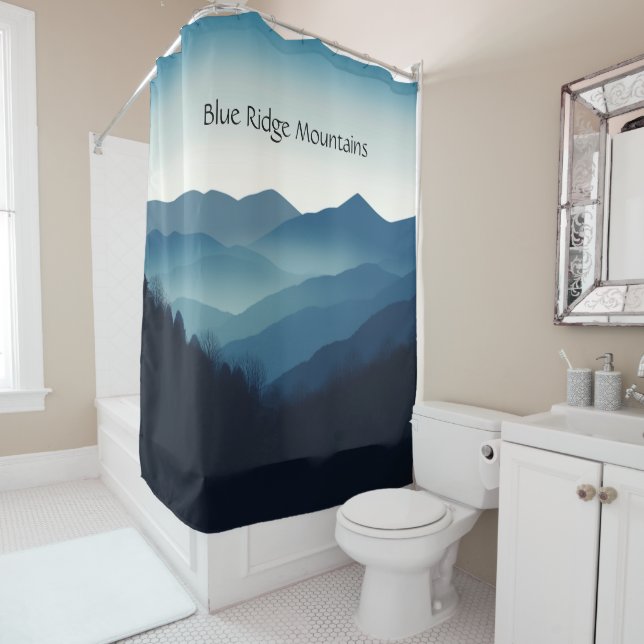 Cortina De Ducha Montañas Blue Ridge, personalizable (In situ)