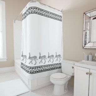 Cortina De Ducha Montañas Geométricas y Jackrabbit del Suroeste