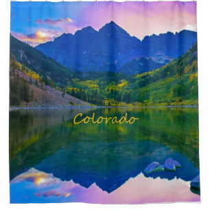 Cortina De Ducha Montañas Rocosas de Colorado y Lago