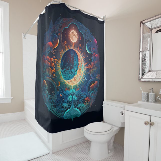 Cortina De Ducha Moon Dreams Shower Curtain (In situ)
