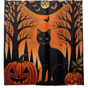 Cortina De Ducha Moonlit Meow