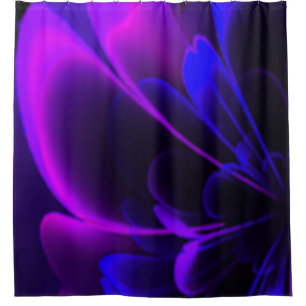 Cortina De Ducha Morado Índigo estilizado flor mitad Corolla